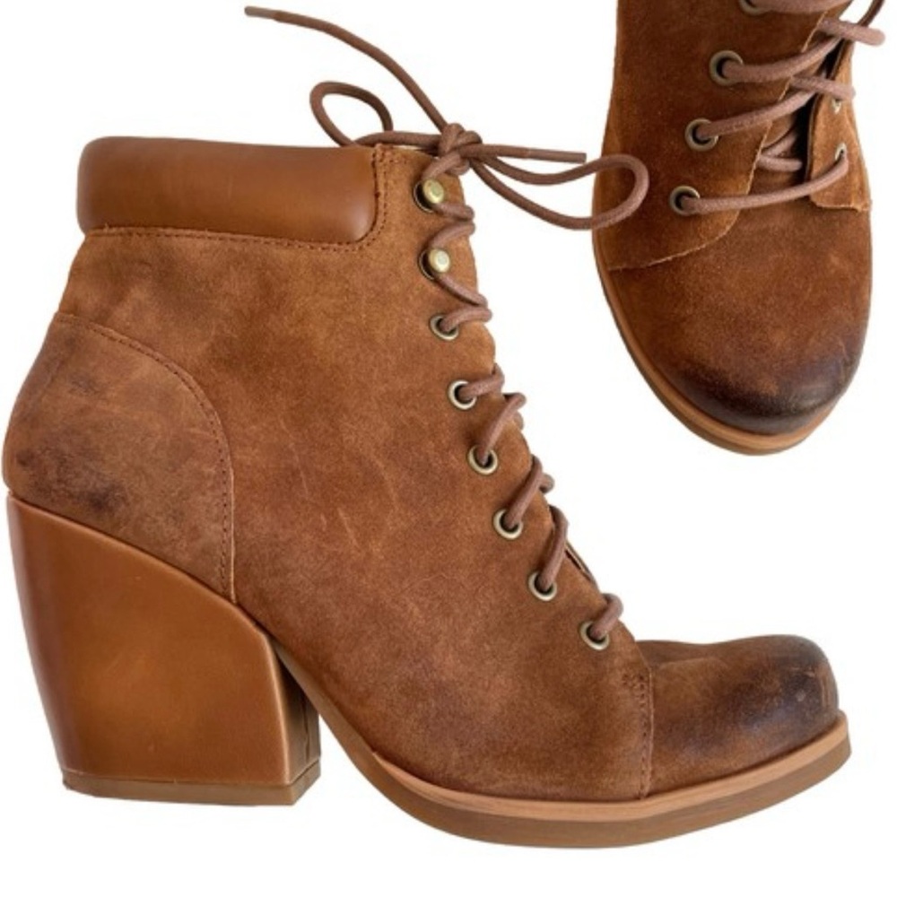 NWOT Kork-Ease Sandy Lace Up Heeled Combat Boots